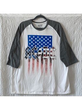 AC/DC USA Flag Raglan Graphic T-Shirt